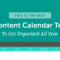 The Best 2020 Content Calendar Template: Get Organized All Year Inside Blank Activity Calendar Template