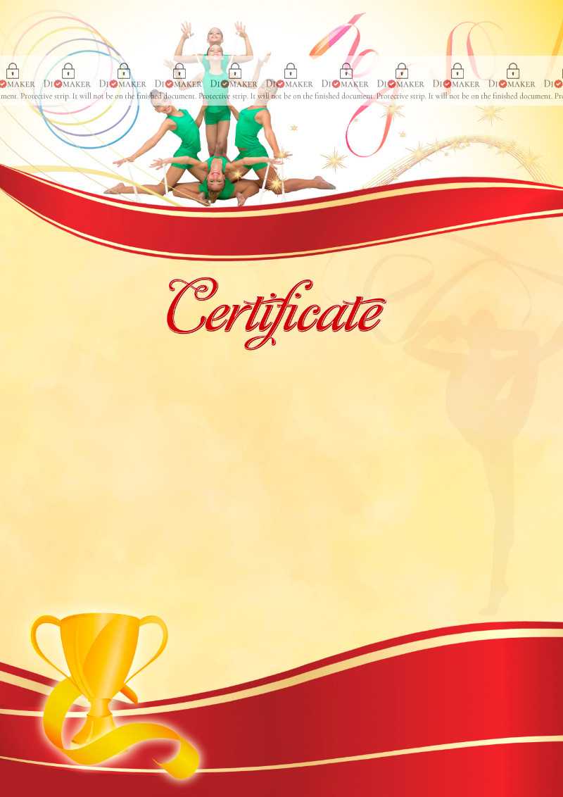 The Certificate Template «Rhythmic Gymnastics» – Dimaker With Regard To Gymnastics Certificate Template