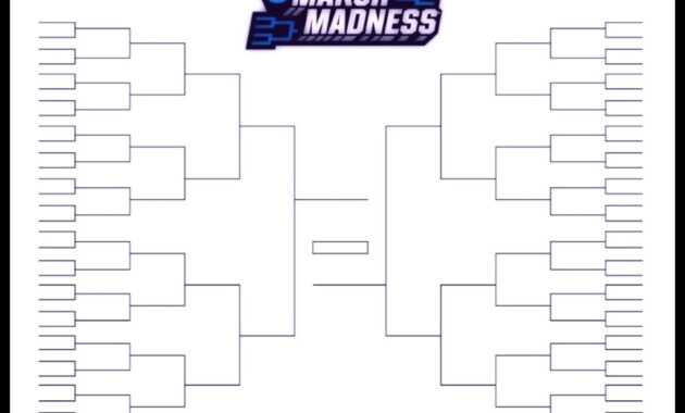 The Printable March Madness Bracket For The 2019 Ncaa Tournament regarding Blank March Madness Bracket Template