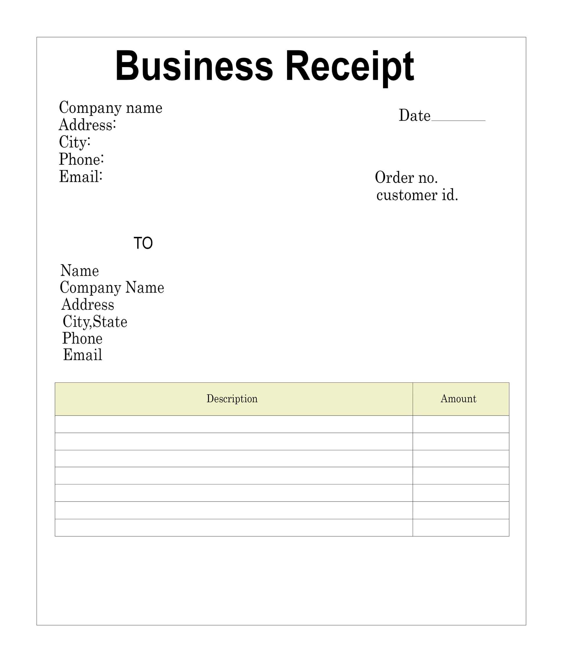 The Receipt Template With Regard To Blank Taxi Receipt Template