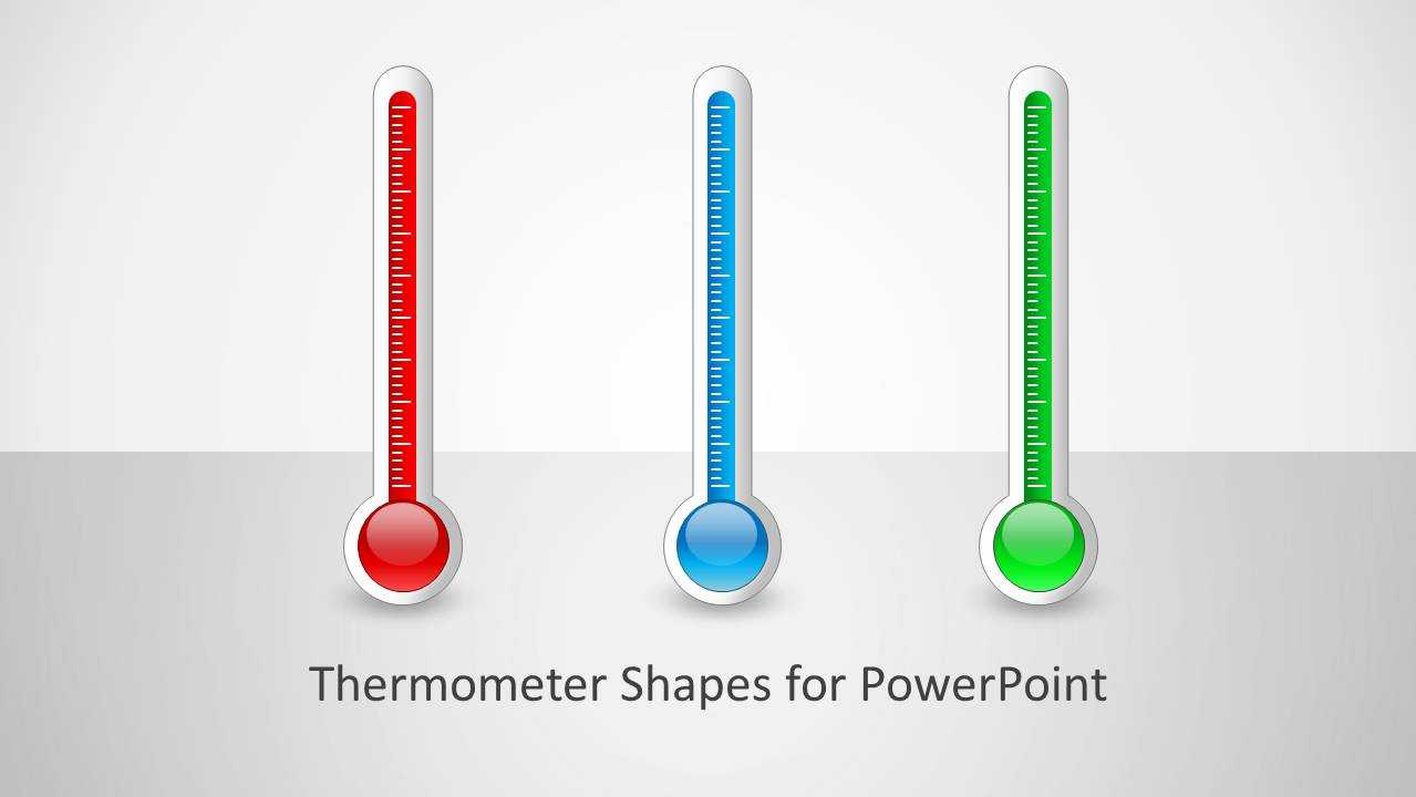 Thermometer Shapes For Powerpoint Intended For Powerpoint Thermometer Template