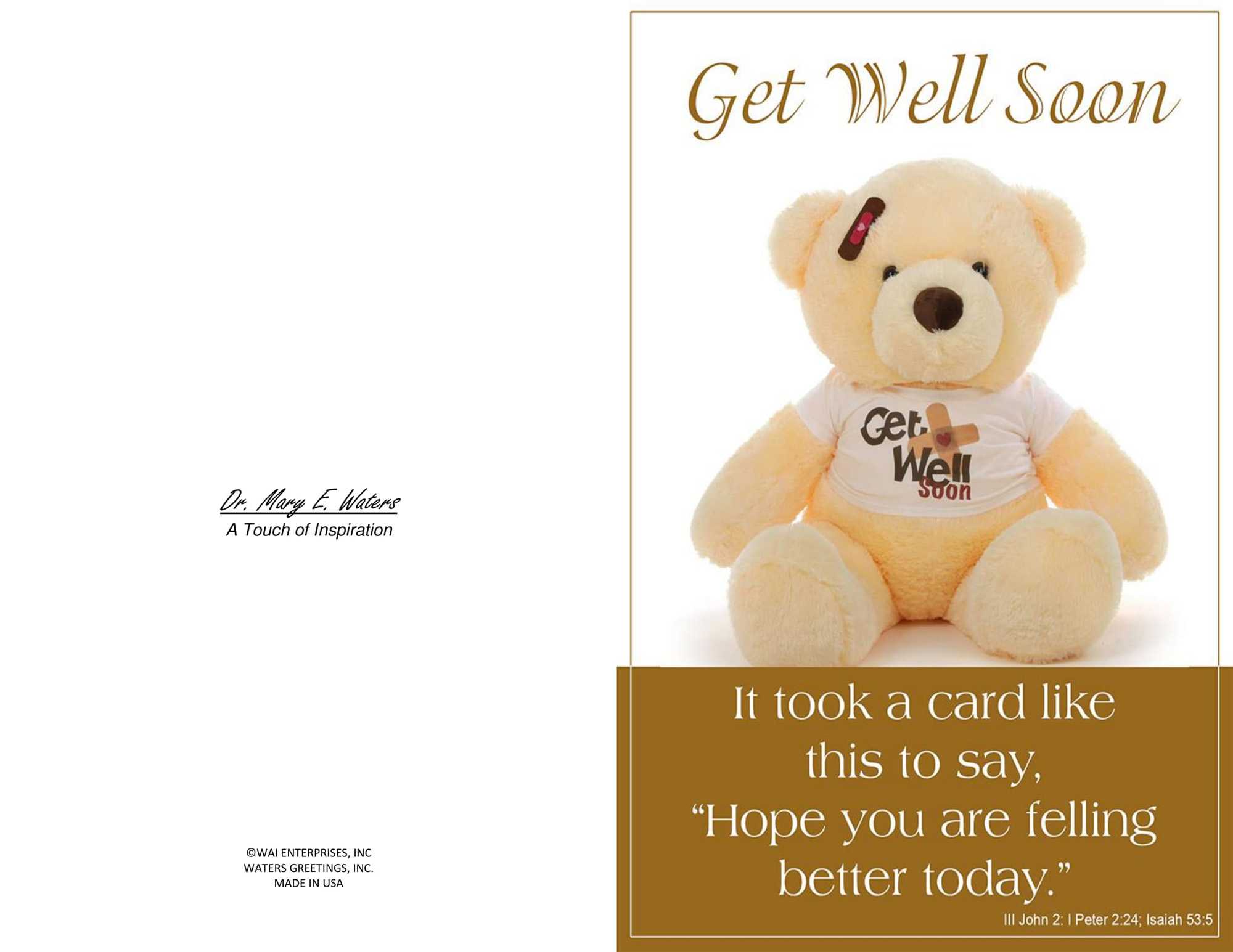 Three Printable Get Well Cards – Blank Inside, 5.5 X 8.5 And Throughout Get Well Soon Card Template