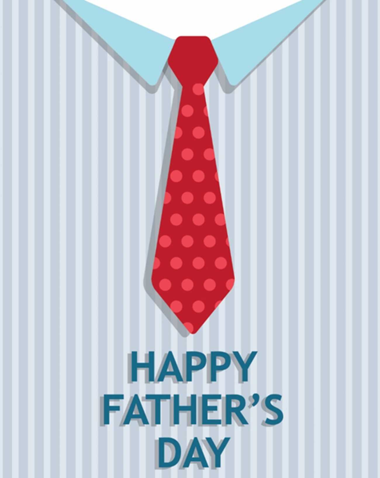 Tie Father's Day Card (Quarter Fold) Inside Quarter Fold Birthday Card Template