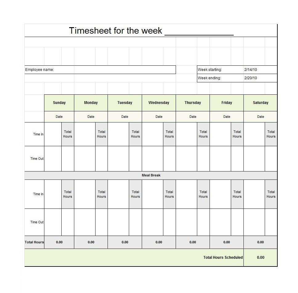 Time Card Template – Zohre.horizonconsulting.co Throughout Employee Card Template Word