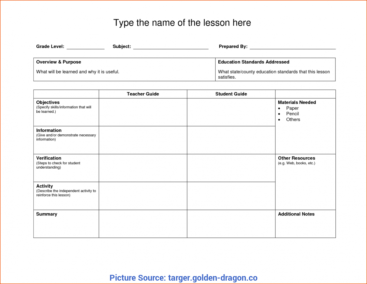 Top Blank Lesson Plan Template Nz Unit Lesson Plans Template With Regard To Blank Unit Lesson Plan Template