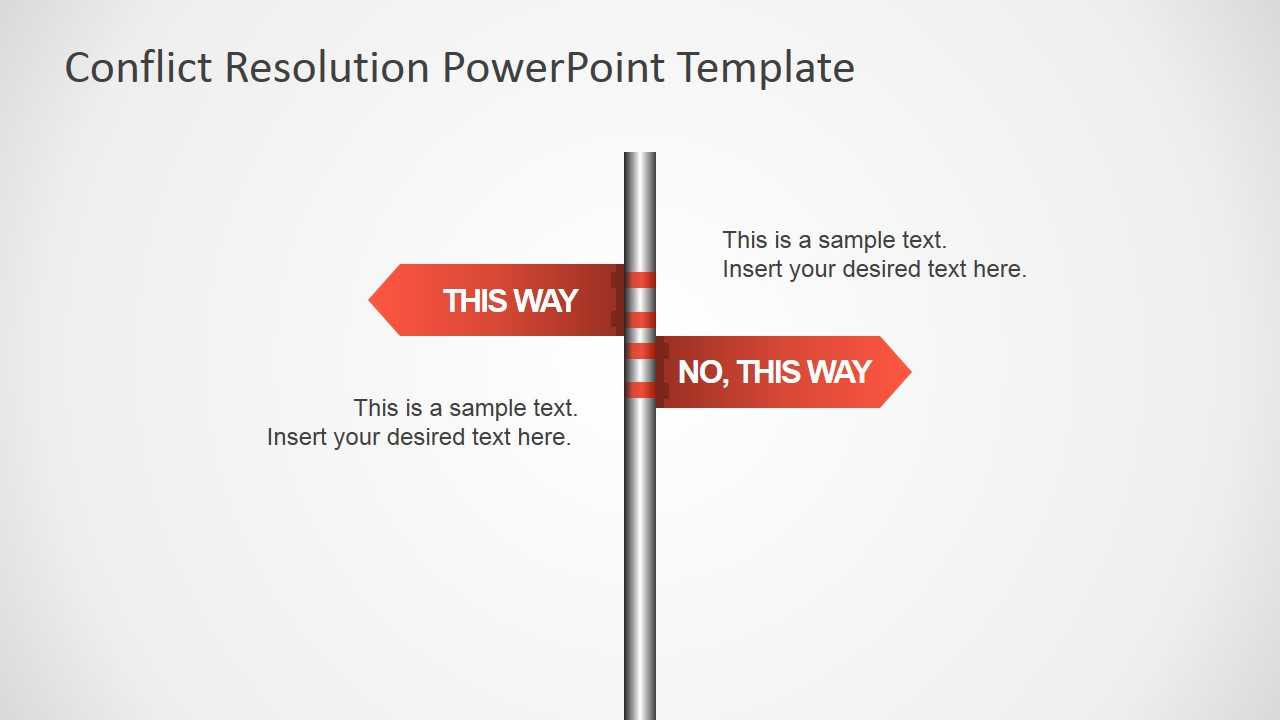 Traffic Sign This Way Arrows For Powerpoint - Slidemodel In Powerpoint Template Resolution