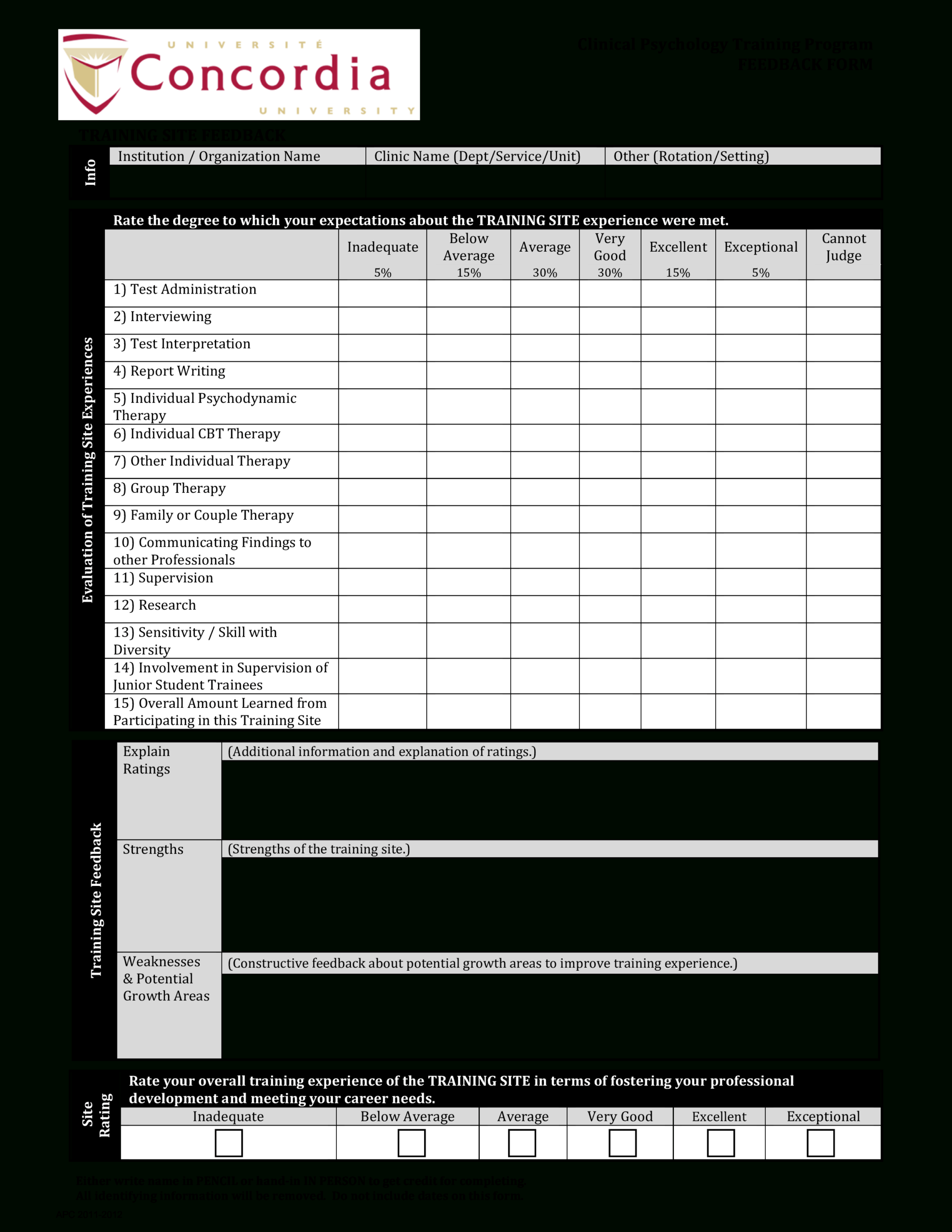 Training Professional Feedback | Templates At For Training Feedback Report Template