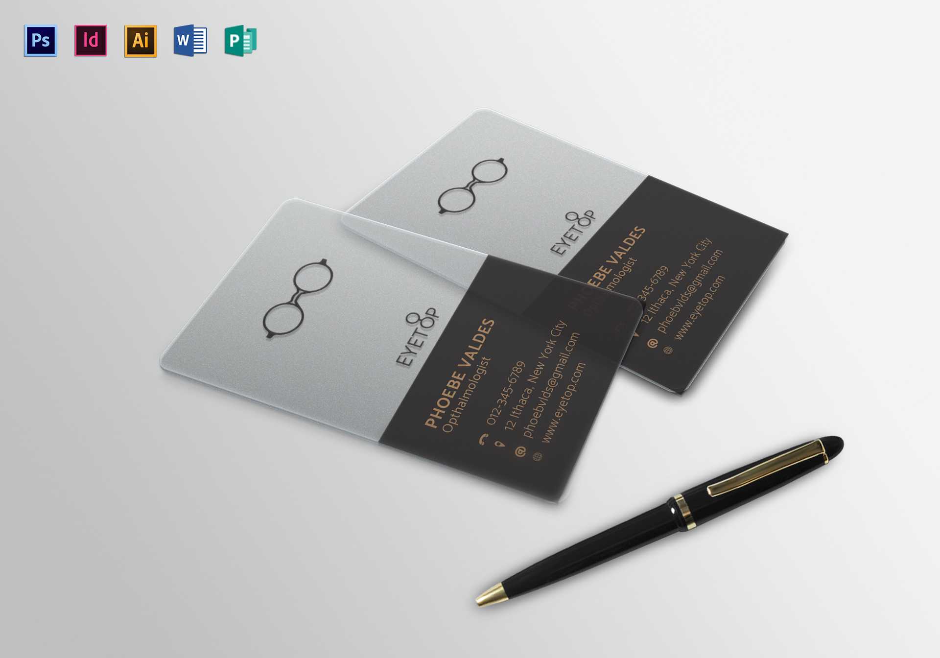 Transparent Business Card Template Pertaining To Transparent Business Cards Template