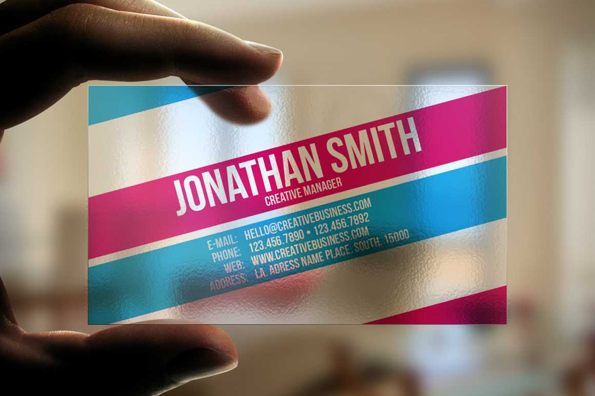 Transparent Plastic Business Card Template Inspiration Inside Transparent Business Cards Template