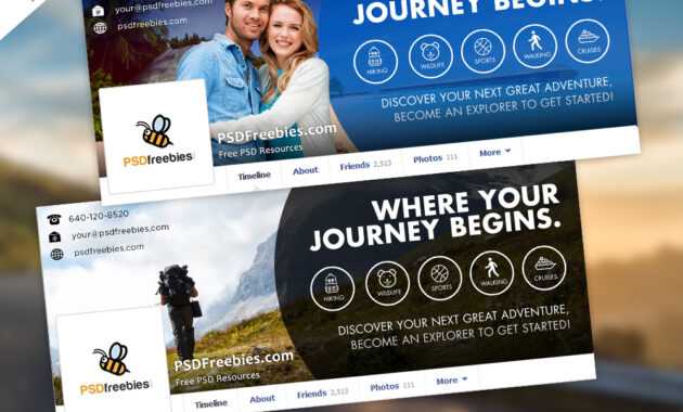 Travel Facebook Timeline Covers Free Psd Templates within Facebook Banner Template Psd