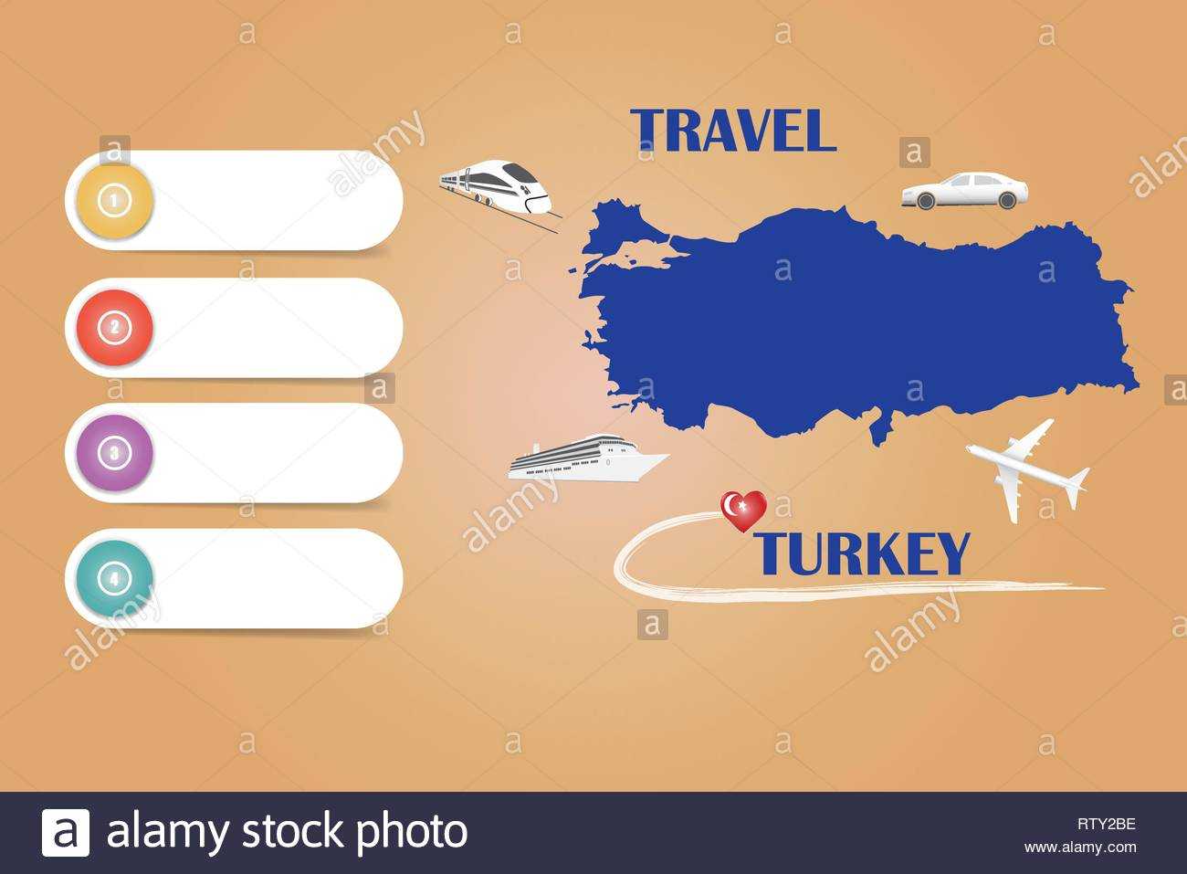 Travel Turkey Template Vector For Travel Agencies Etc Inside Blank Turkey Template