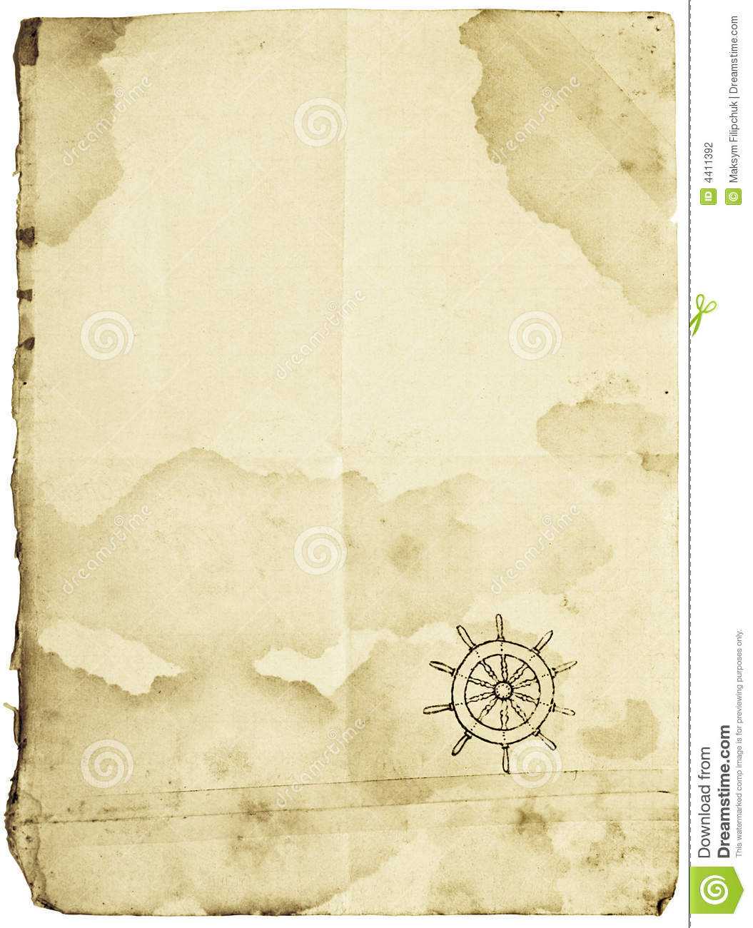 Treasure Map, Isolated On White Stock Photo – Image Of Regarding Blank Pirate Map Template