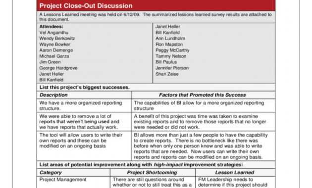 Trending Lessons Learned Document Management Lovely Lessons within Lessons Learnt Report Template