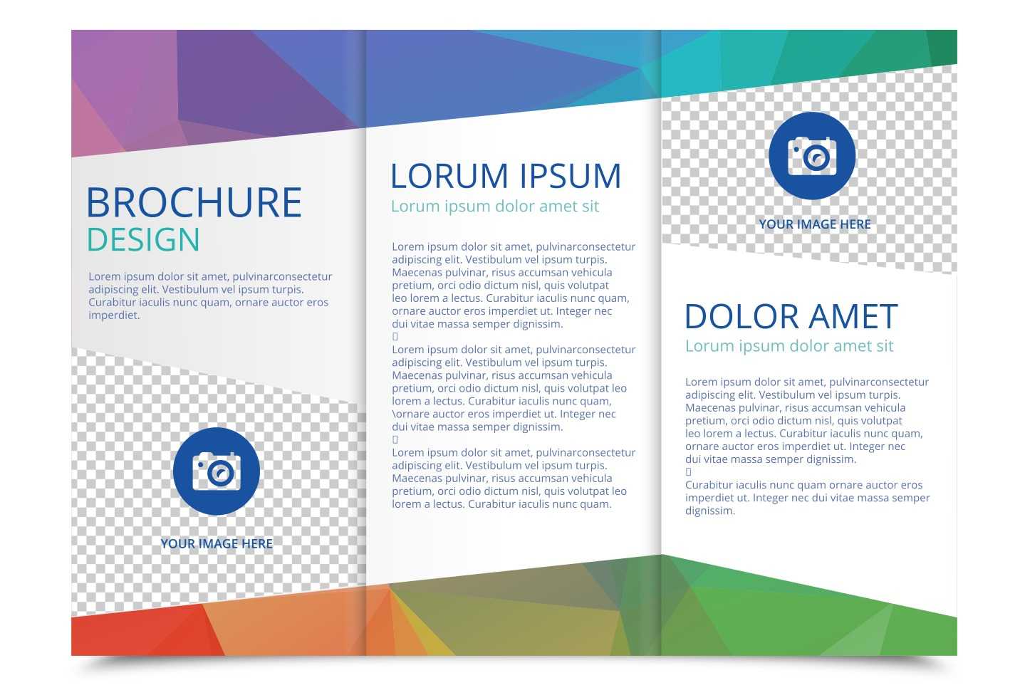 Tri Fold Brochure Vector Template – Download Free Vectors Intended For Three Panel Brochure Template