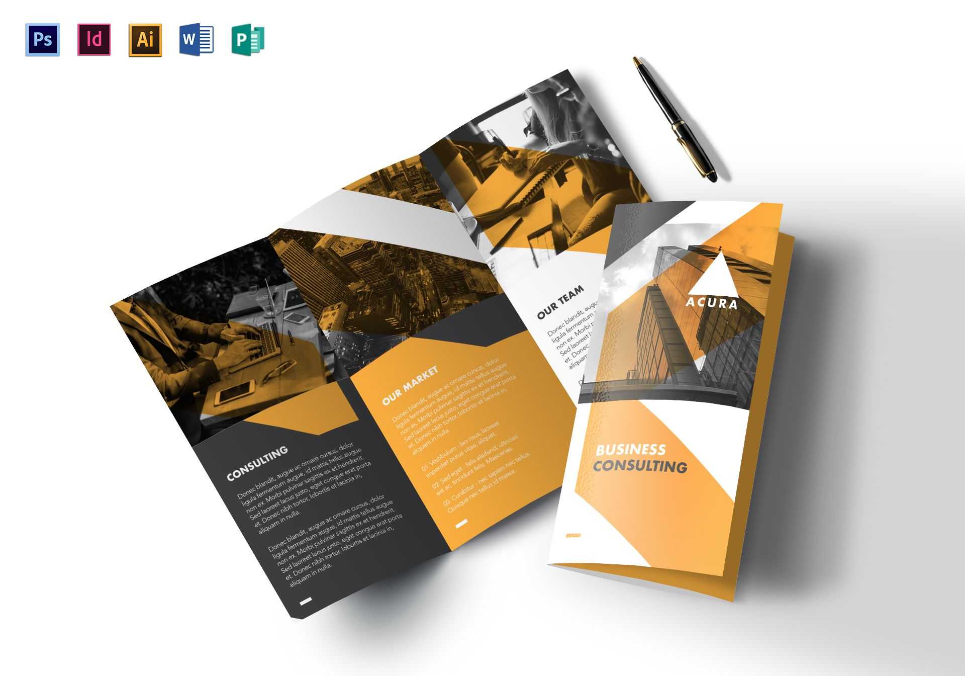 Tri Fold Business Brochure Template Throughout Tri Fold Brochure Publisher Template