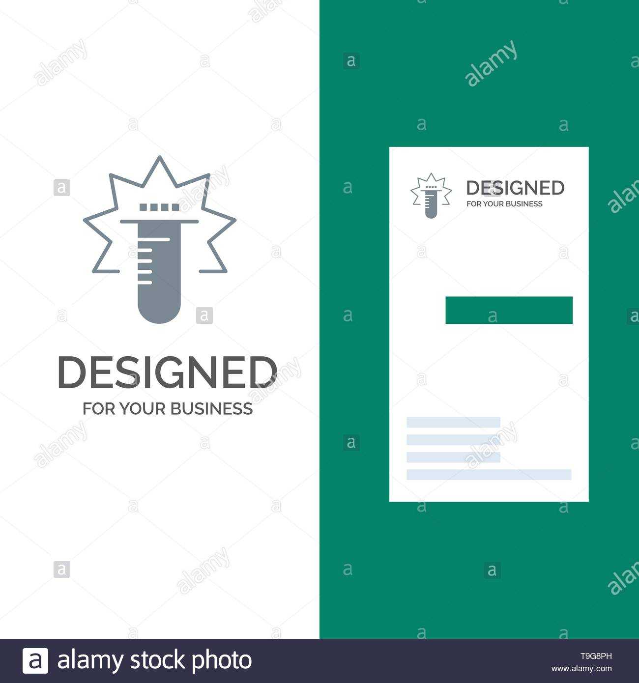 Tube, Test, Medical, Lab Grey Logo Design And Business Card Inside Pharmacology Drug Card Template