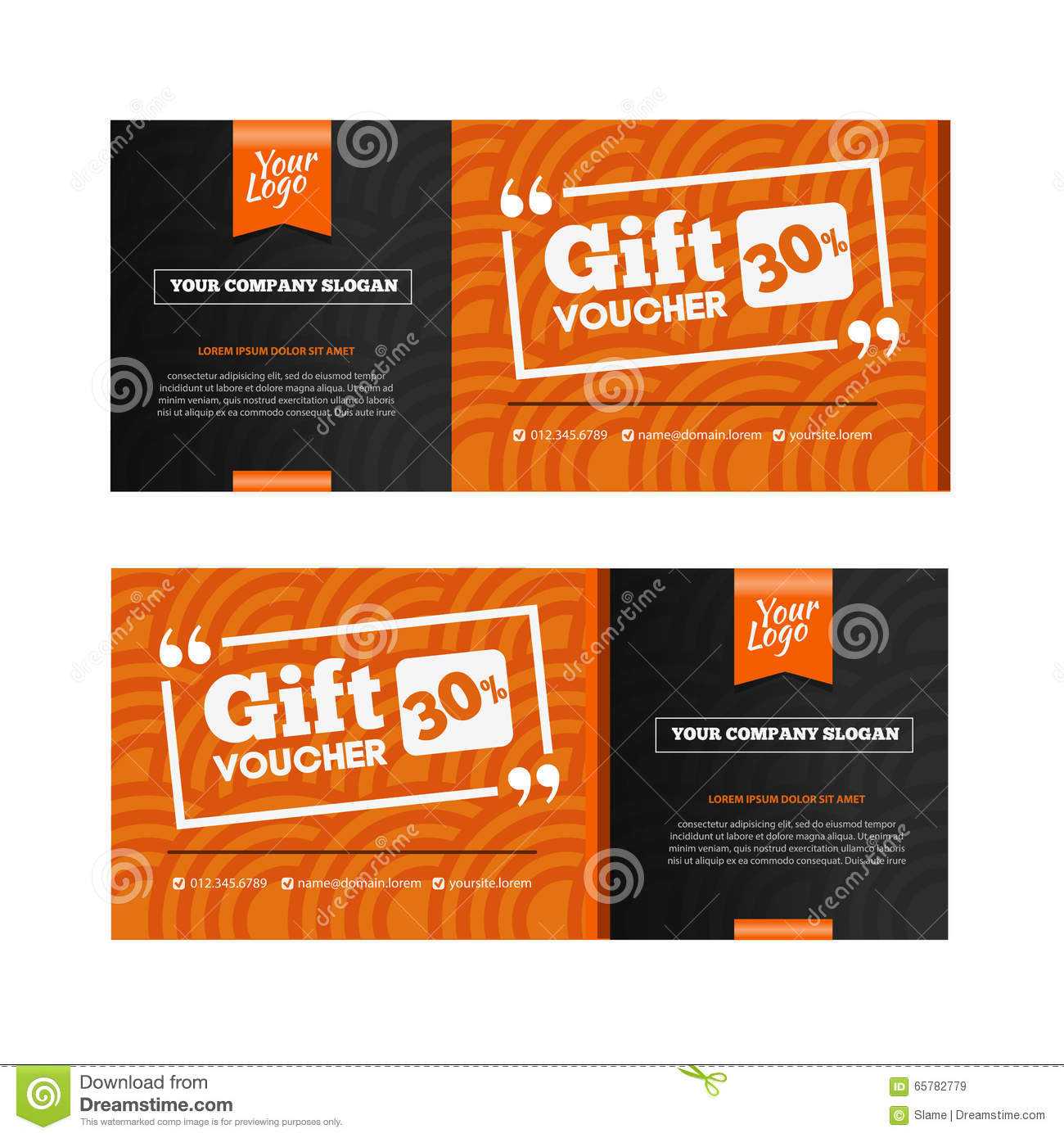 Two Coupon Voucher Design. Gift Voucher Template With Amount With Regard To Restaurant Gift Certificate Template