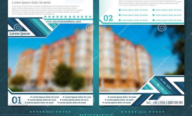 Two Sided Brochure Or Flayer Template Design With One regarding One Sided Brochure Template