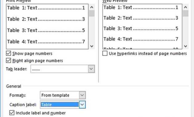 Two Ways To Generate A List Of Tables In A Word Document throughout Word 2013 Table Of Contents Template