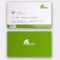 Two White And Green Cards, Business Card Logo Page Layout In Transparent Business Cards Template