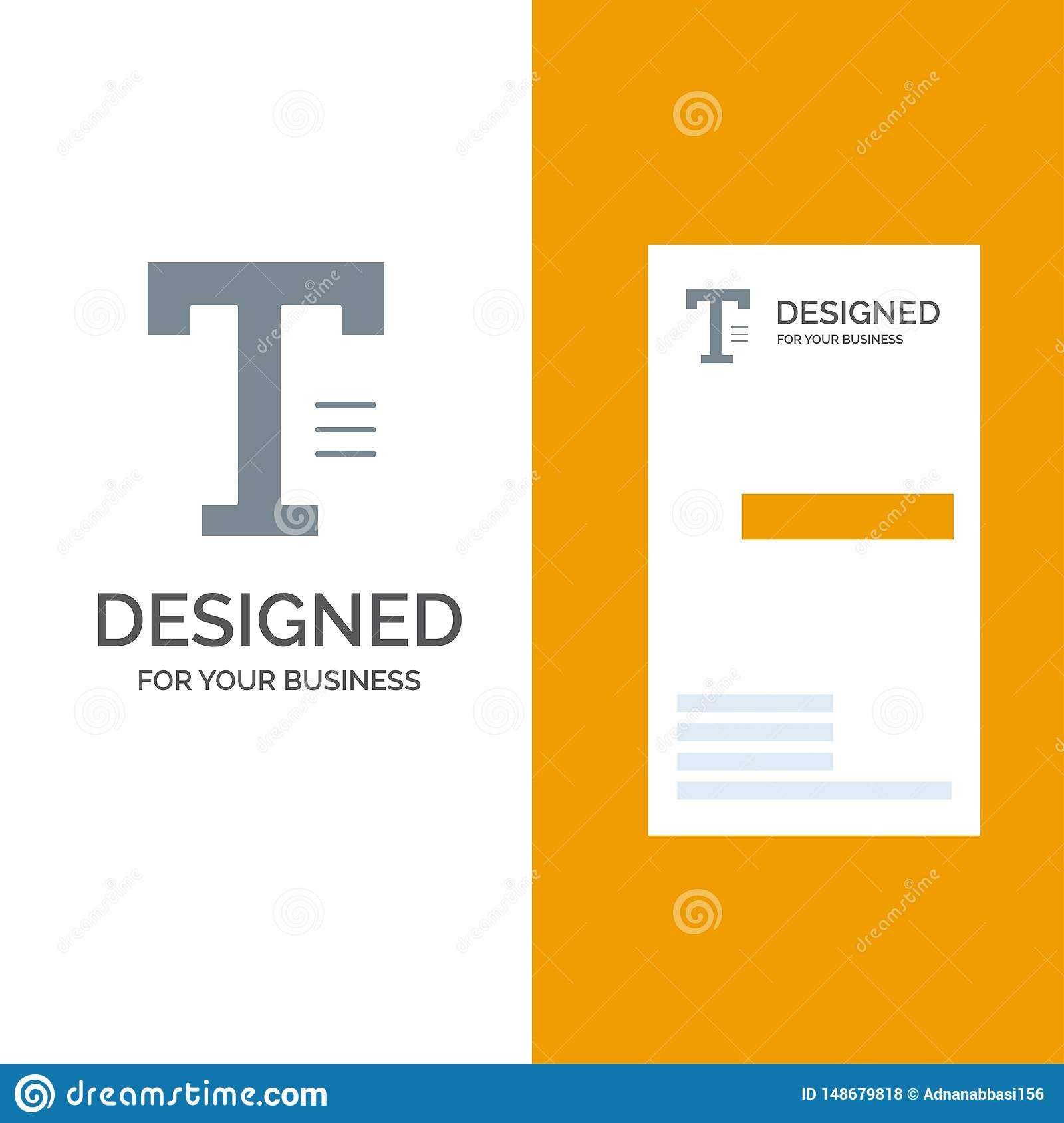 Type, Text, Write, Word Grey Logo Design And Business Card Intended For Front And Back Business Card Template Word
