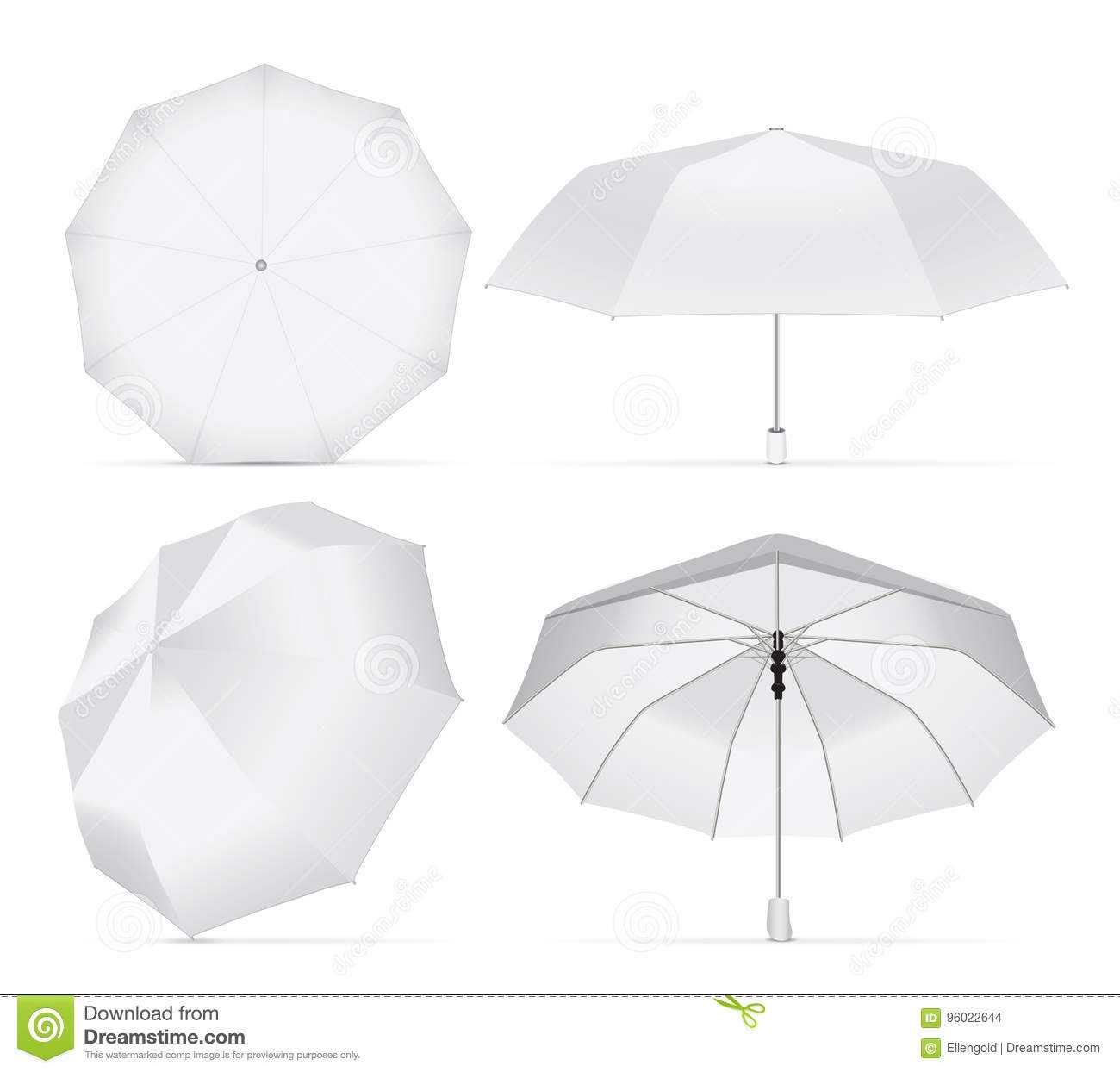 Umbrella For Your Design And Logo. Stock Vector Throughout Blank Umbrella Template