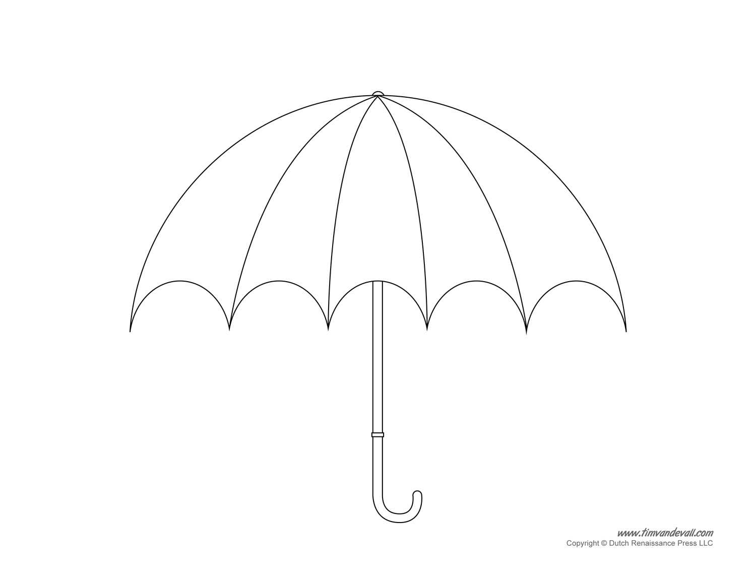 Umbrella Template - Clip Art Library In Blank Umbrella Template