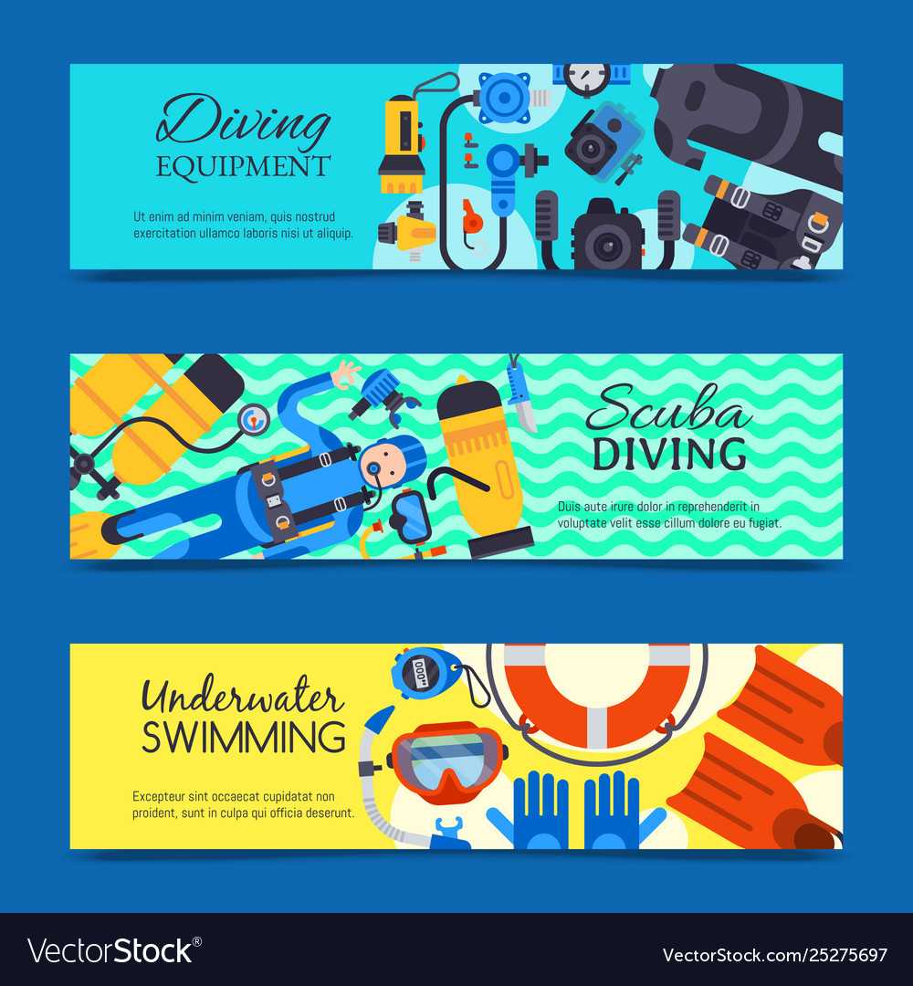 Underwater Diving Sport Banner Poster Templates Within Sports Banner Templates