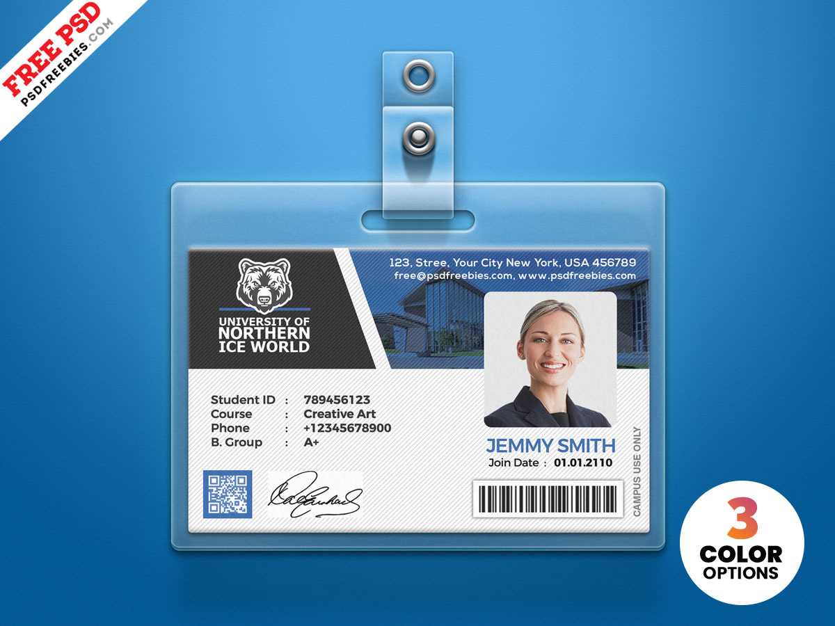 University Student Identity Card Psdpsd Freebies On Dribbble Within Template For Id Card Free Download