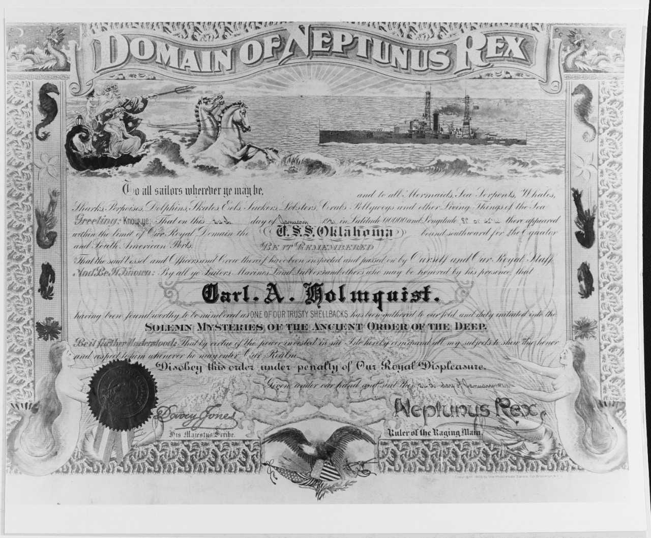 Unofficial Navy Certificates With Regard To Crossing The Line Certificate Template