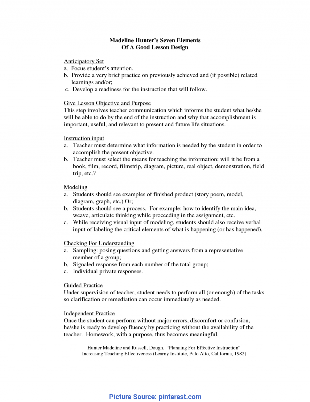Unusual Madeline Hunter Lesson Plan Word Madeline Hunter Regarding Madeline Hunter Lesson Plan Blank Template