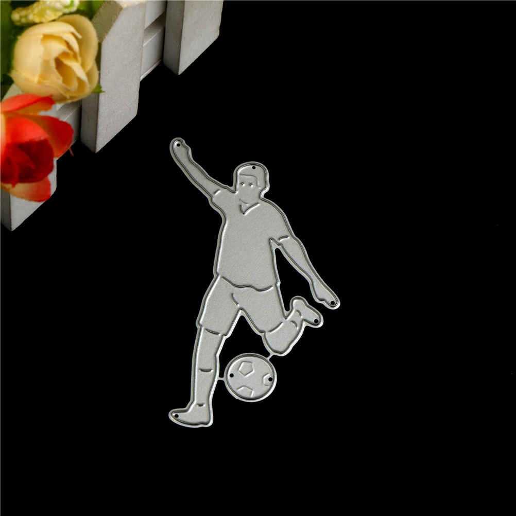 Us $0.81 26% Off|Play Football Metal Dies Cut Album Decoration Scrapbook  Craft Die 3D Stamp Diy Embossing Scrapbooking Card Paper Cards Template In With Soccer Thank You Card Template