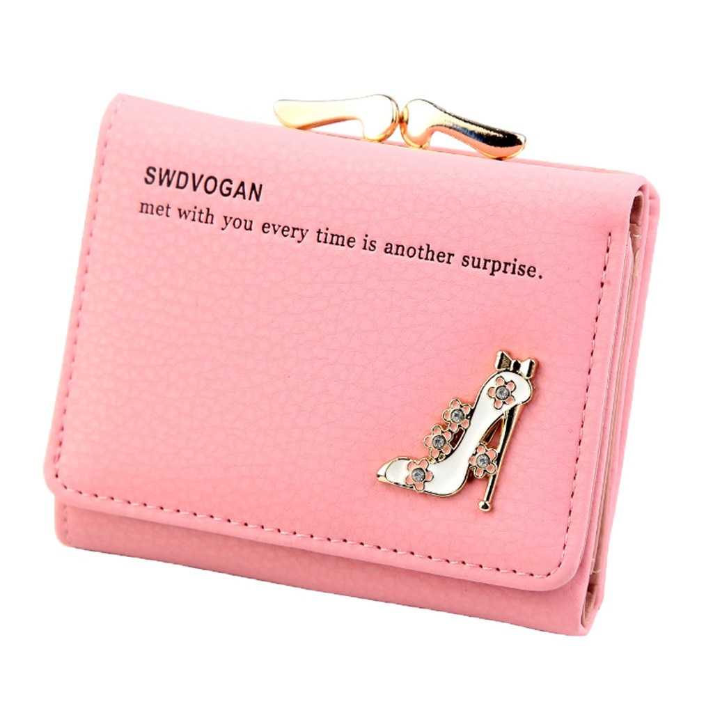 Us $2.5 15% Off|Female Wallet Short High Heel Pattern Women Wallets Purses  Card Clutch Leather Mini Coin Purse Bolso Mujer // In Wallets From Luggage Throughout High Heel Template For Cards