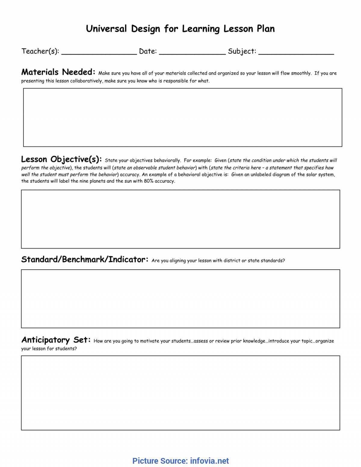 Useful Lesson Plan For Nursery English 30 Images Of Blank In Blank Unit Lesson Plan Template