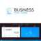 User, Mind, Making, Programming Blue Business Logo And In Portrait Id Card Template