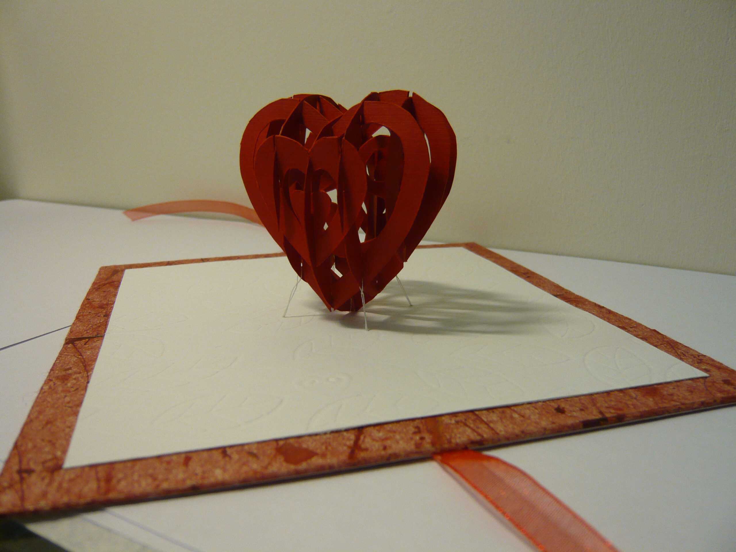 Valentine's Day Heart Pop Up Card ~ Quotes Regarding Twisting Hearts Pop Up Card Template