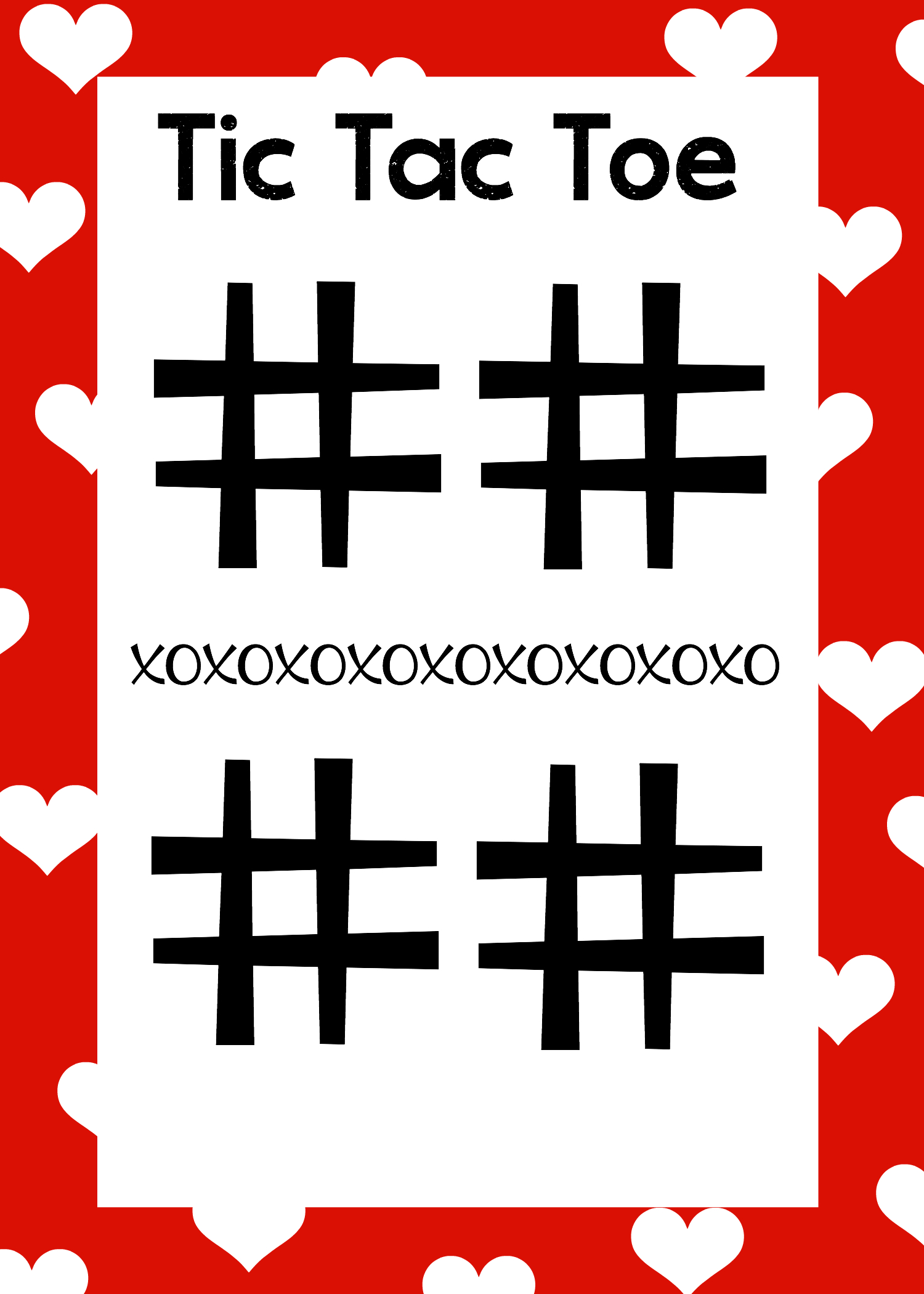 Valentines Tic Tac Toe - Crazy Little Projects Within Tic Tac Toe Template Word