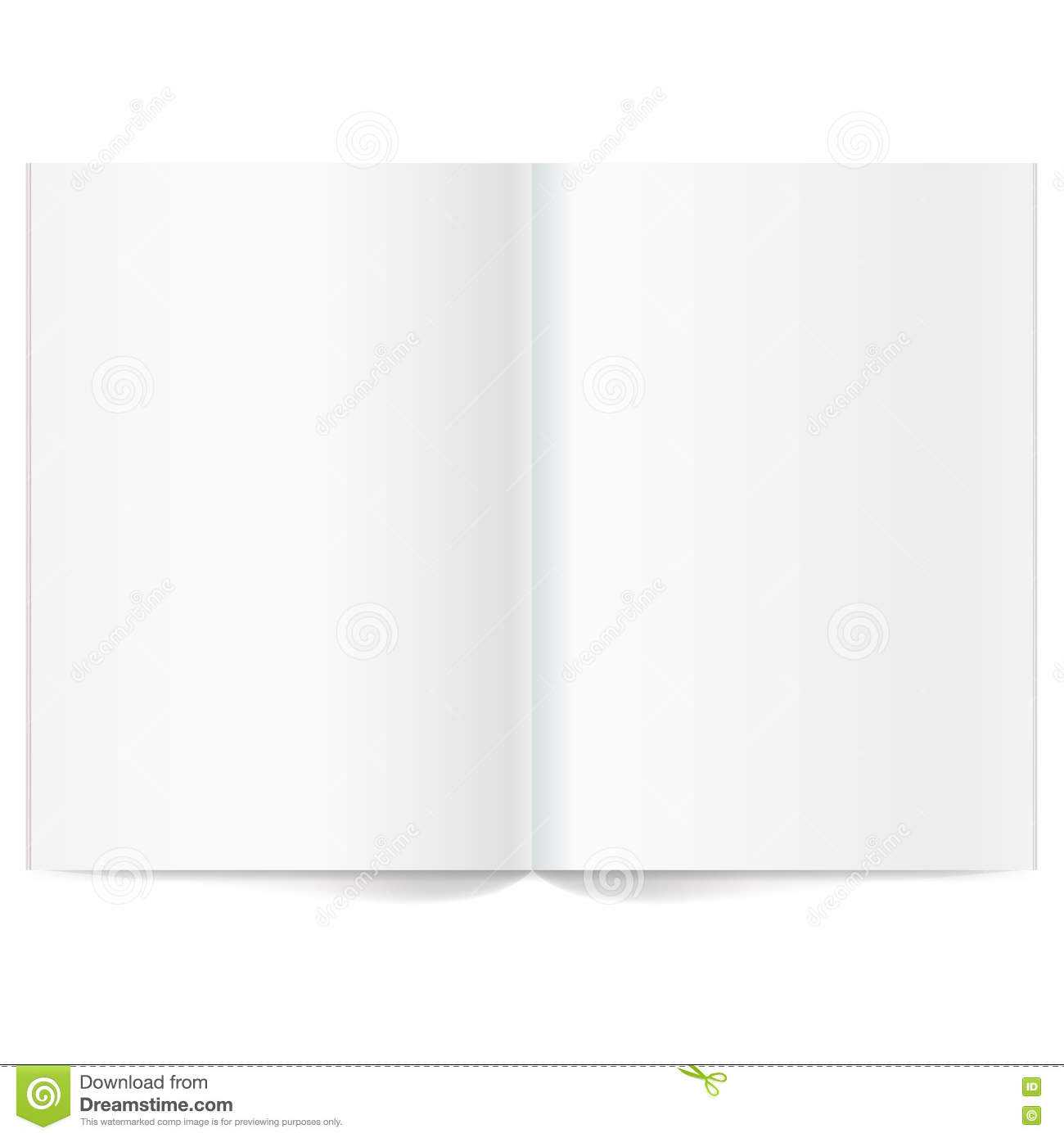 Vector Blank Magazine Spread Stock Vector – Illustration Of With Regard To Blank Magazine Spread Template