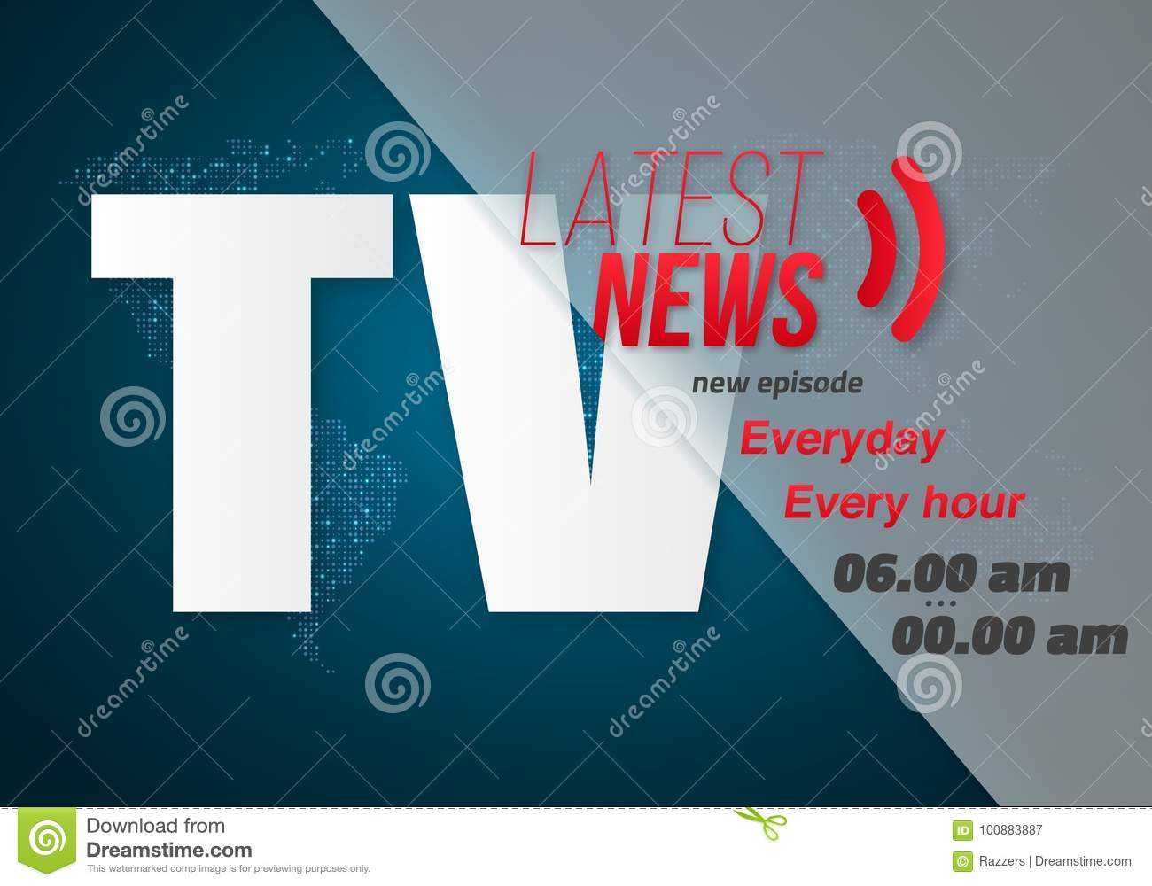 Vector Breaking News Banner. Broadcast News Design. News Within News Report Template