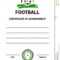 Vector Certificate Template Football Stock Vector Pertaining To Football Certificate Template