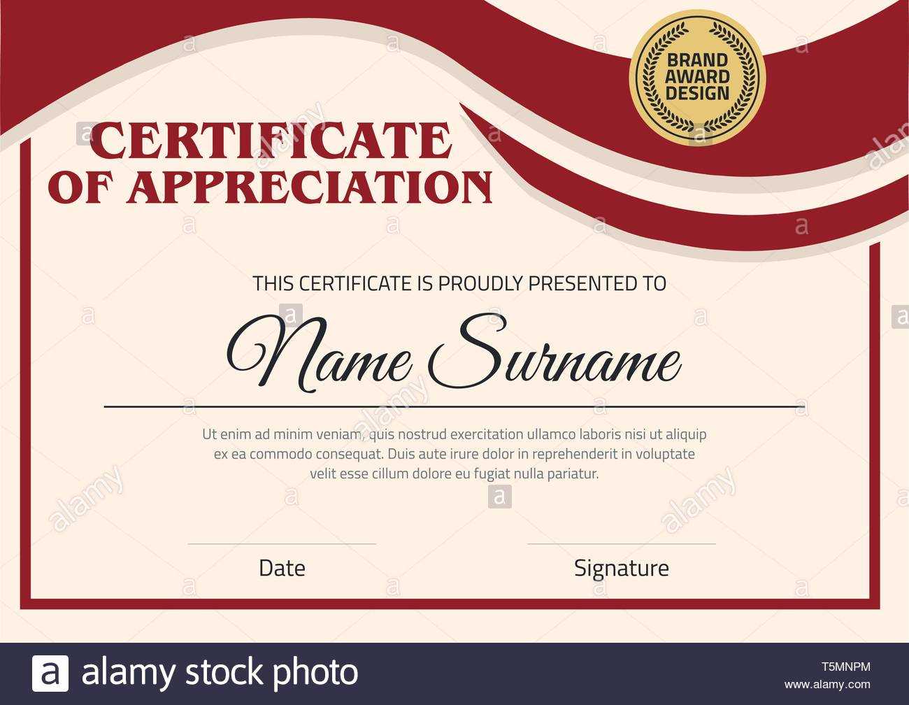 Vector Certificate Template. Illustration Certificate In A4 Intended For Certificate Template Size