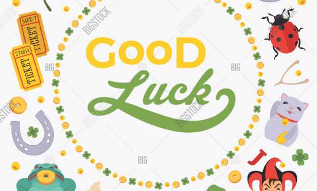 Vector Decorating Vector &amp; Photo (Free Trial) | Bigstock with Good Luck Card Template