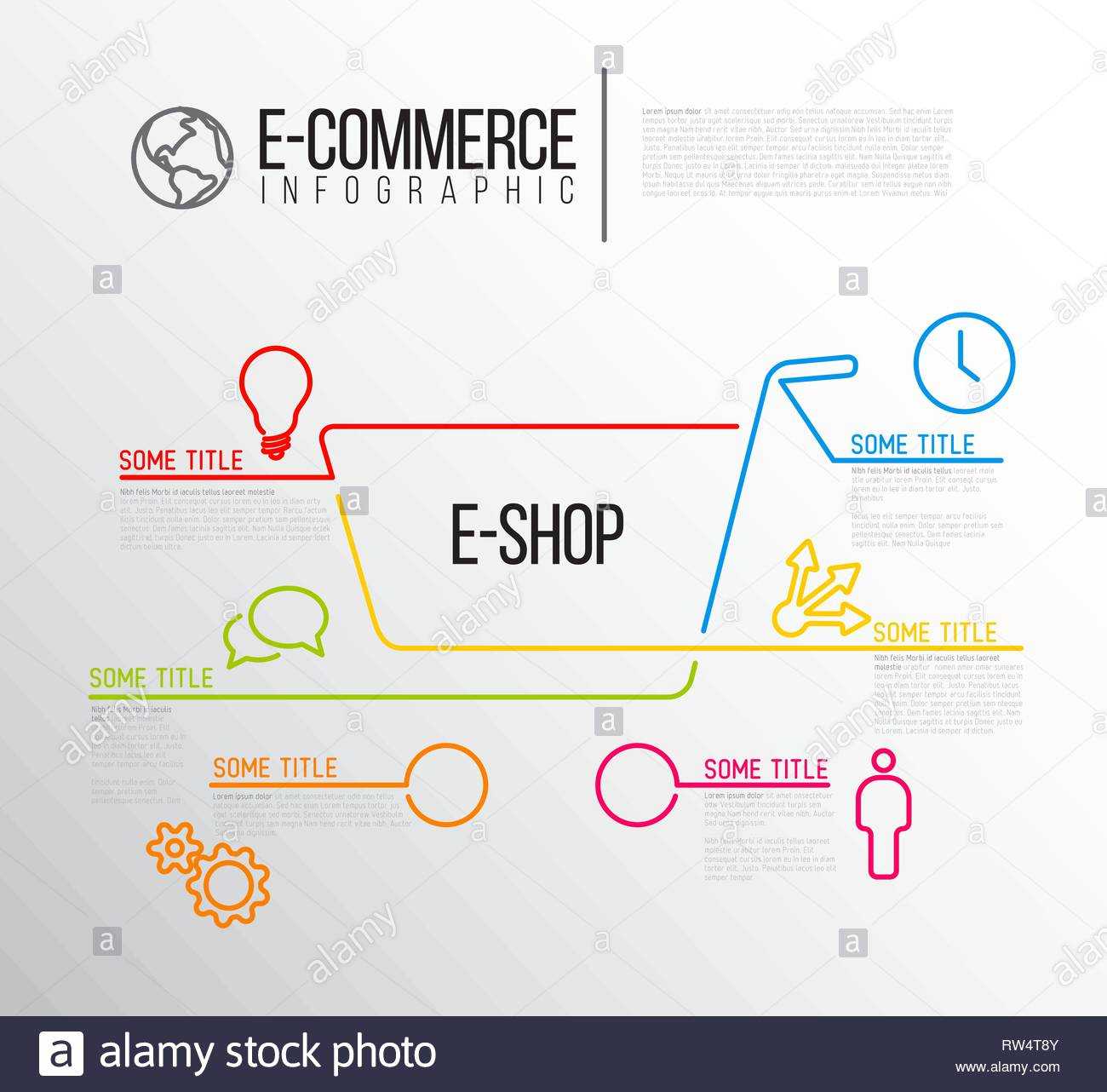 Vector E Commerce E Shop Infographic Report Template Made In Shop Report Template