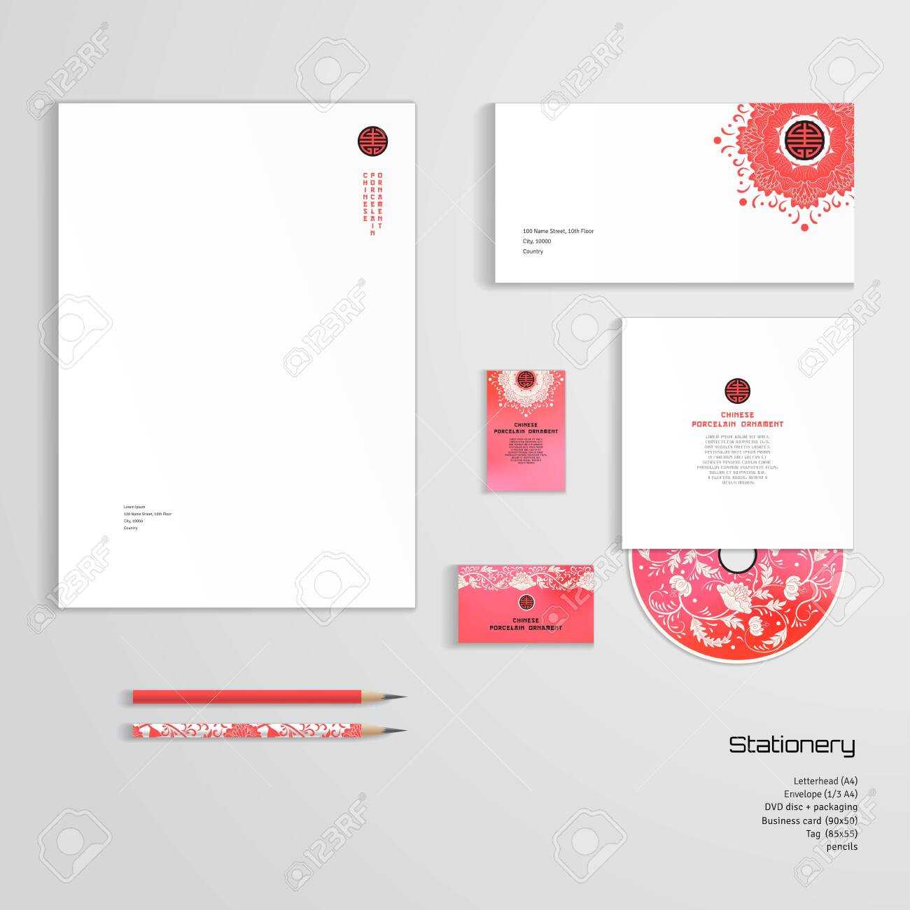 Vector Identity Templates. Letterhead, Envelope, Business Card,.. With Business Card Letterhead Envelope Template