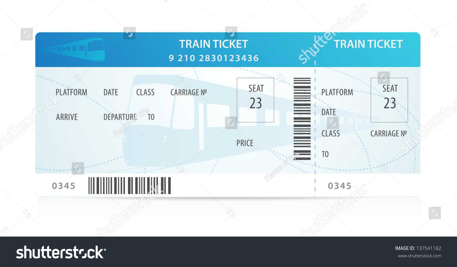 Vector Train Ticket Traveler Check Template Stock Vector Intended For Blank Train Ticket Template