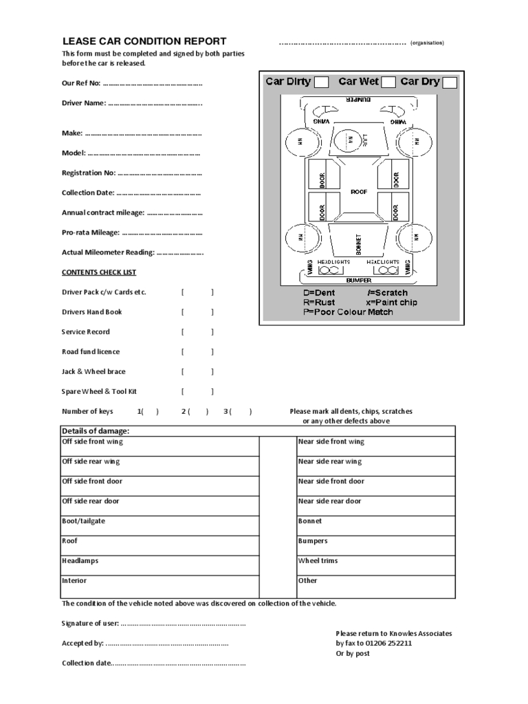 Vehicle Condition Report Form - 2 Free Templates In Pdf For Truck Condition Report Template