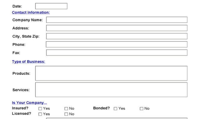 Vendor Registration Form - 6 Free Templates In Pdf, Word intended for Registration Form Template Word Free