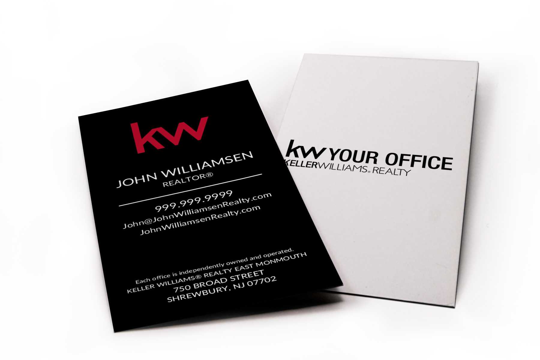 Vertical Black Kw Business Card Inside Keller Williams Business Card Templates