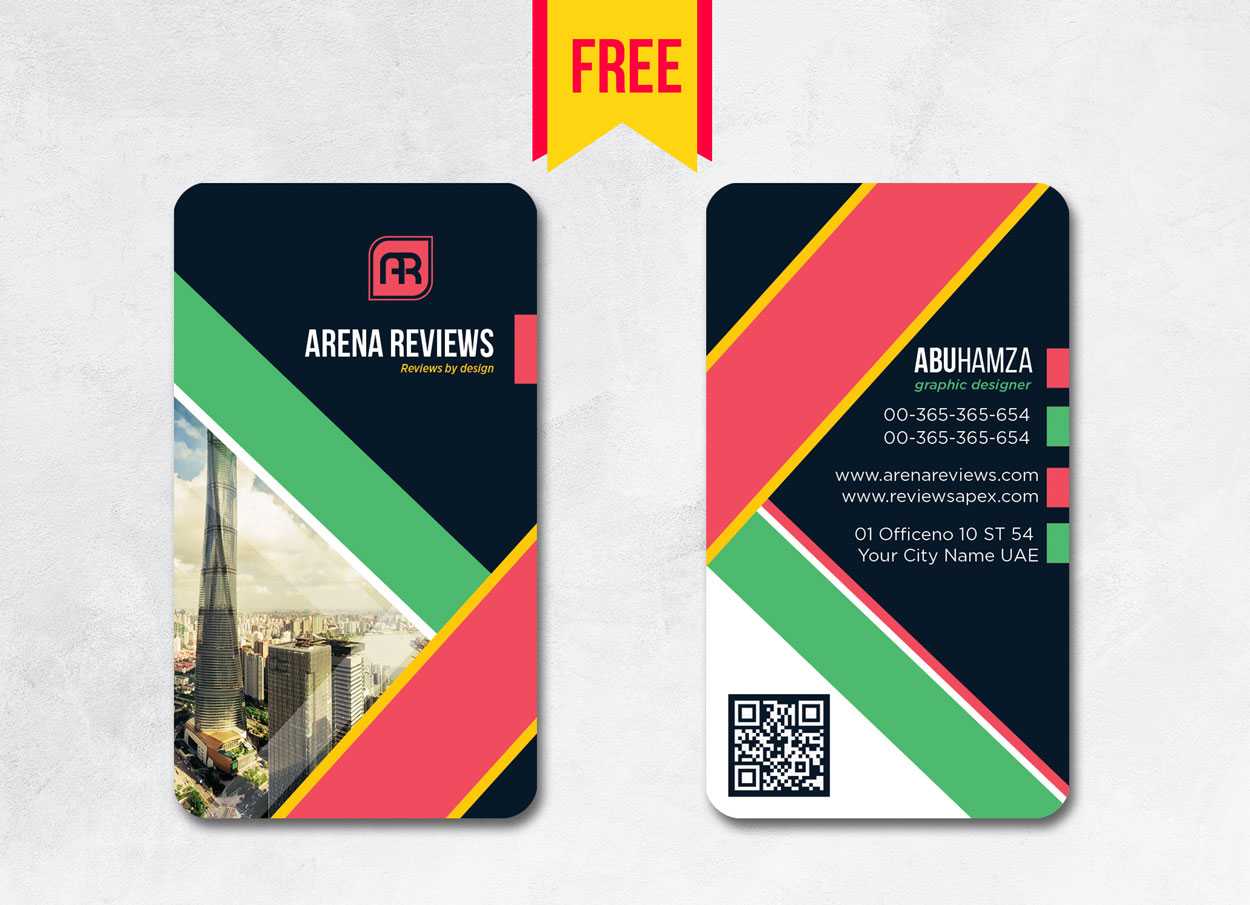 Vertical Business Card Design Psd – Free Download | Arenareviews For Blank Business Card Template Photoshop