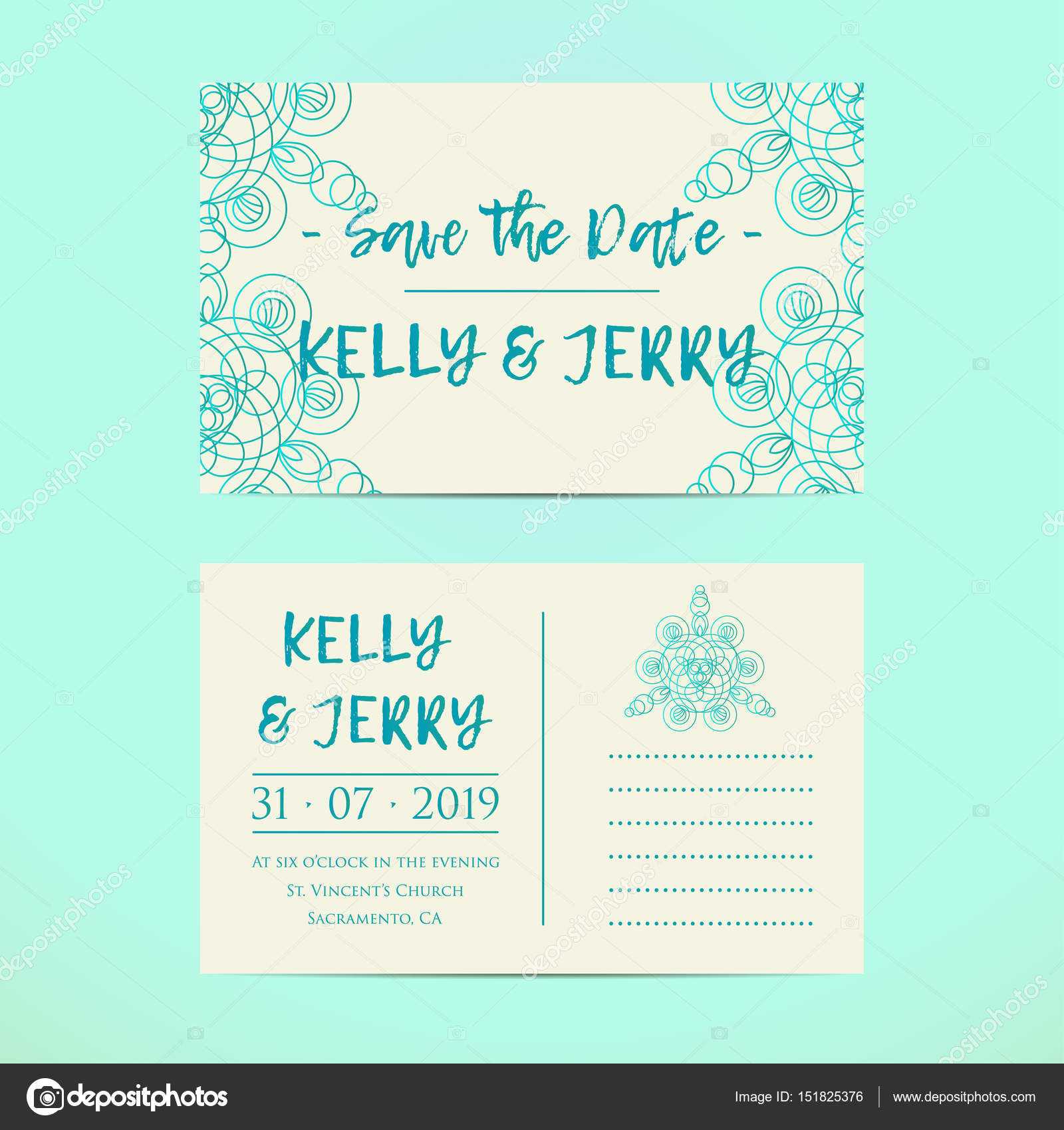 Vintage Template Design Layout For Wedding Invitation In Thank You Card Template For Baby Shower